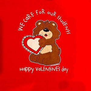 We care for our students. Happy Valentine’s Day T-shirt.